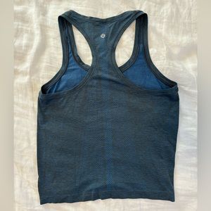 Lululemon Swiftly tech racerback tank race length size 8 blue&gray